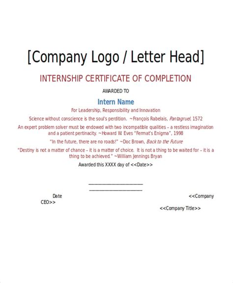 Internship Certificate Formats | 10+ Free Printable Word & PDF Templates, Samples, Examples, Forms