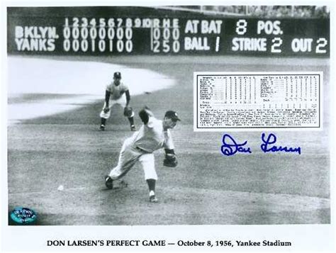 Don Larsen autographed photo Perfect Game