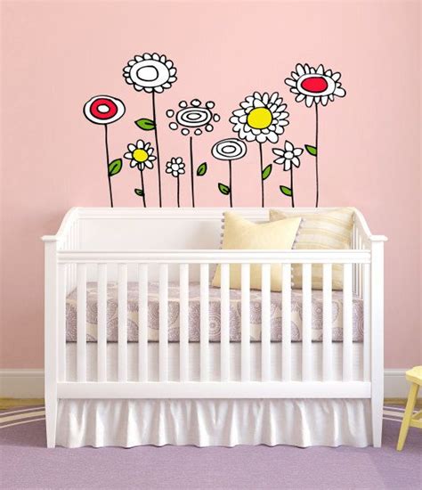 Beautiful Flowers Wall Decal for Baby Girl's by TikitiWallDecals, $65.00 | Flower wall decals ...