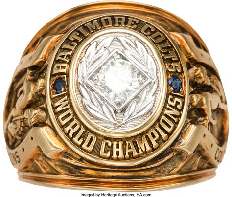 1958 Baltimore Colts NFL Championship Ring Presented to Assistant | Lot ...