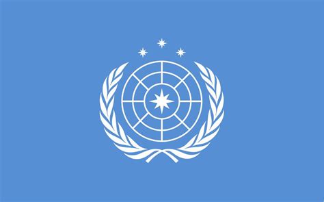 Redesign of the Flag of the United Nations of Sol, from my sci-fi universe set in the 23rd ...