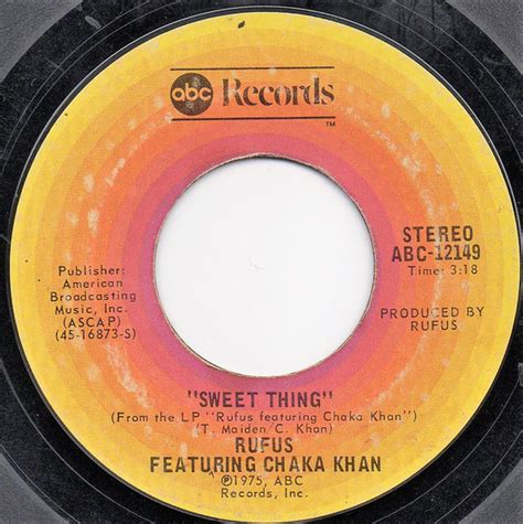 Rufus Featuring Chaka Khan – Sweet Thing (1975, Vinyl) - Discogs