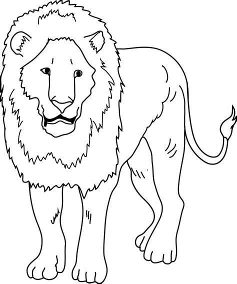 Lion Coloring Page - Free Clip Art