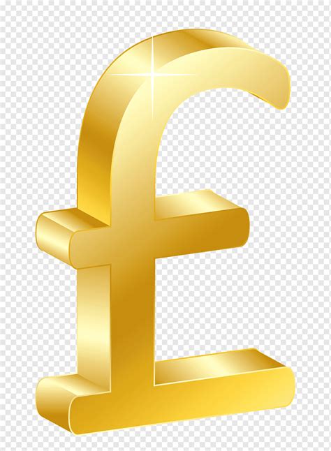 Gold pound symbol, Money Pound sterling, 3D Gold UK Pound, angle, text ...