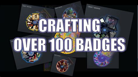 Crafting over 100 badges for my Steam profile in one sitting. Level 59 ...