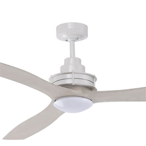 Mercator Clarence AC Ceiling Fan 56" with Light. White & Light Timber | Universal Fans