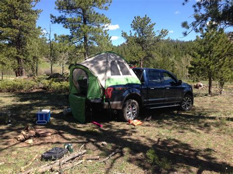 Tent set up just fine with the tonneau cover flipped up in place. Plenty of room | Truck bed ...