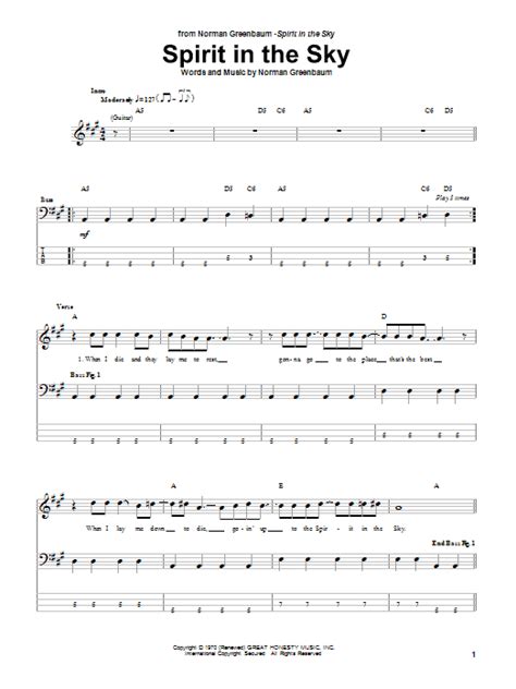 Spirit In The Sky by Norman Greenbaum - Bass Tab - Guitar Instructor