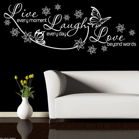 LIVE LAUGH LOVE Wall Art Sticker Lounge Room Quote Decal Mural Stencil Transfer | eBay