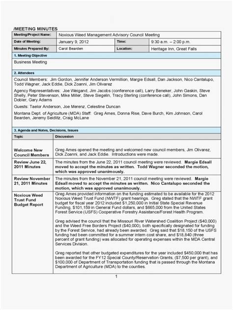 Construction Meeting Minutes Template Excel - Printable Word Searches