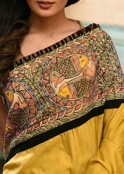 Pin by Aparna Sengupta on Madhubani | Fashion illustration dresses, Hand painted sarees ...