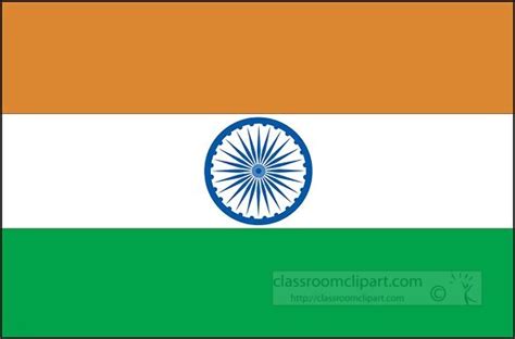 World Flags Clipart-India flag flat design clipart