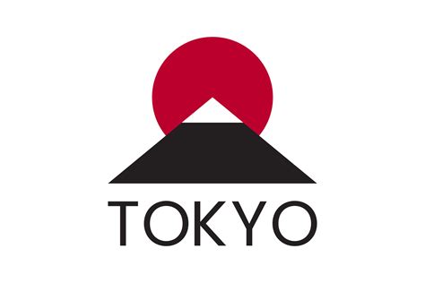 Japan city Tokyo logo with rising sun symbol. 23548676 Vector Art at ...