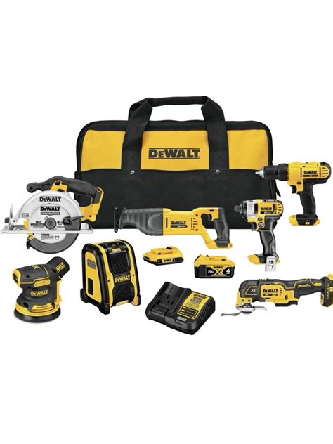 Dewalt 20 volt max cordless combo kit 9 tool with 2 20 volt 2 0ah ...