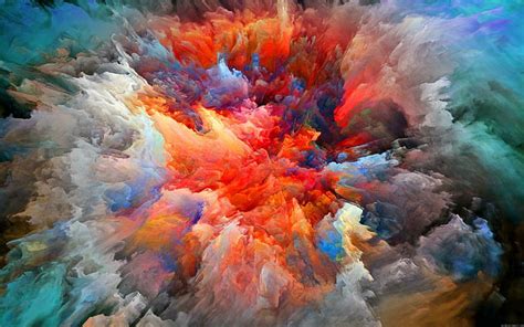 HD wallpaper: rainbow explosion digital art, nuclear, rainbows, colorful, abstract | Wallpaper Flare