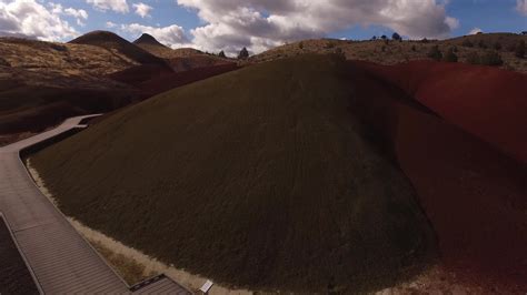 Aerial view of the Painted Hills, Oregon 2569021 Stock Video at Vecteezy