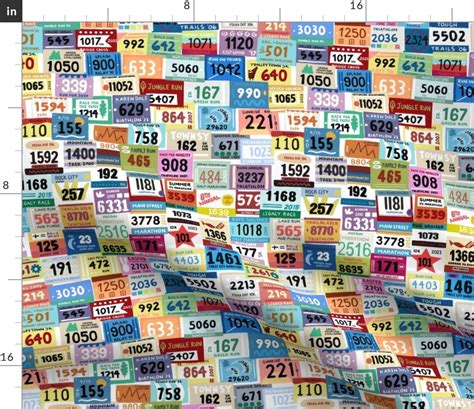 Race bibs 3 Fabric | Spoonflower