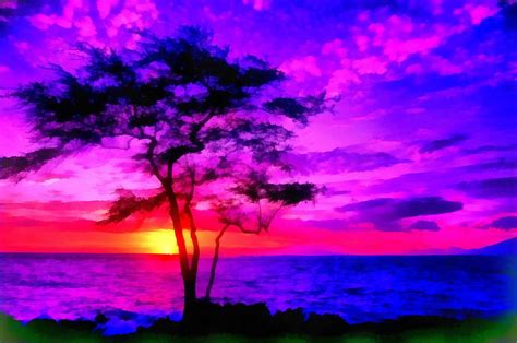 Colorful Sunset Painting