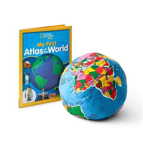 National Geographic Kids My First Atlas of the World and Hugg-A-Planet Globe Set | National ...