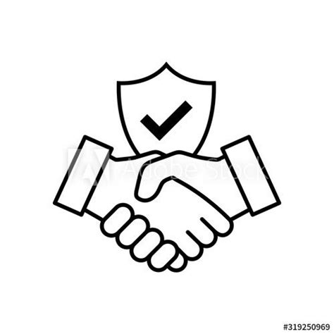 Trust icon vector. Handshake icon. Partnership and agreement symbol ...