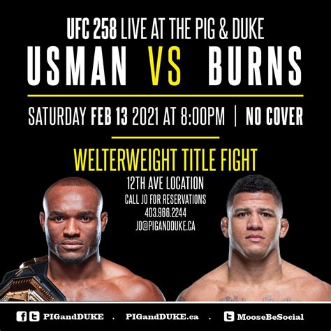 UFC 258 – USMAN vs BURNS – WELTERWEIGHT Title Fight