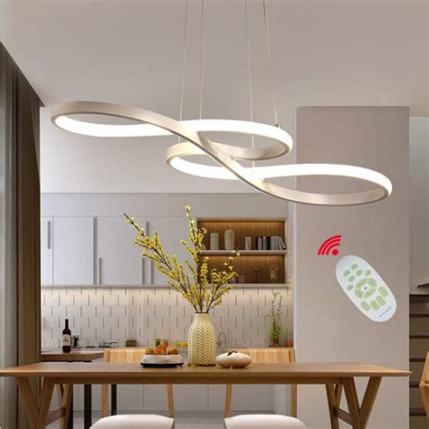 Modern Pendant Lighting White LED Pendant Light for Contemporary Living ...