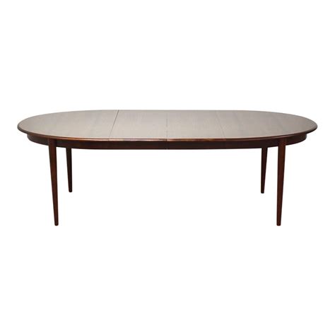 Danish Modern Rosewood Oval Dining Table | Chairish