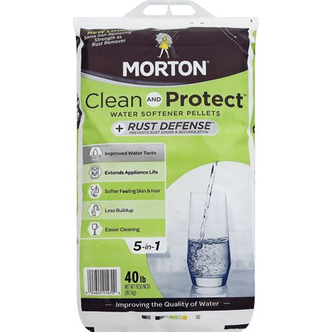 Morton Clean and Protect Water Softening Pellets, +Rust Defense | Water ...