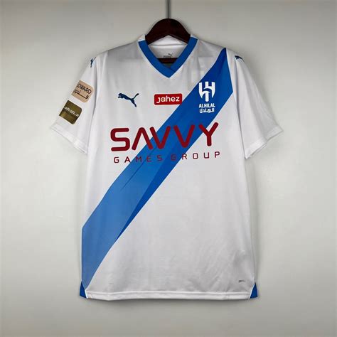 Al-Hilal Away Jersey Shirt 23/24, Sports Equipment, Sports & Games, Racket & Ball Sports on ...