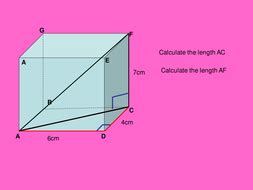 3D Pythagoras Examples by lauramathswilson | Teaching Resources