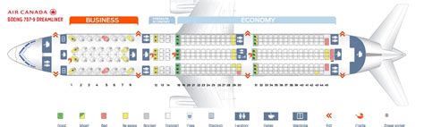 Seat Map and Seating Chart Boeing 787 9 Dreamliner Air Canada | Alaska ...