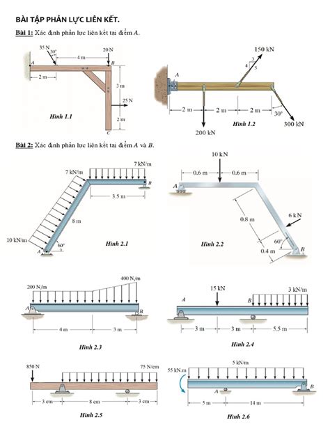 BÀI TẬP CHƯƠNG 2 - PHẢN LỰC LIÊN KẾT - 1 VẬT | PDF