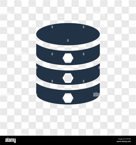 Database vector icon isolated on transparent background, Database ...