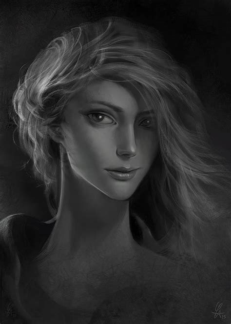 Grayscale portrait by cloudintrousers on DeviantArt