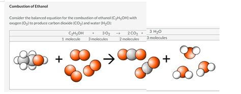 Solved Combustion of Ethanol Consider the balanced equation | Chegg.com