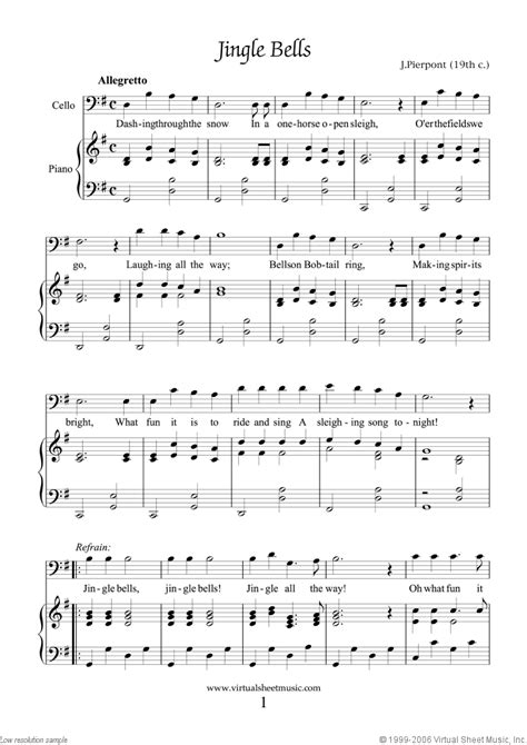 Easy Cello Christmas Sheet Music Songs, Printable (PDF)