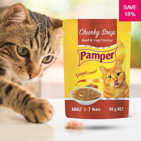 18% off on Pamper 36x 60g Wet Cat Food Pouches | OneDayOnly