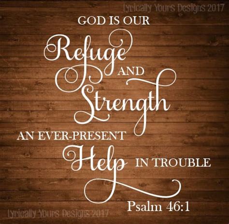 Psalm 46:1 god is Our Refuge and Strength SVG/PDF/JPEG - Etsy