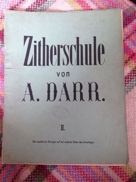 Antique Zither Music School Book, Zitherschule von A. Darr part 2, How to Play Zither, Antique ...