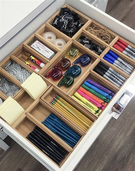 Pin by sasha alves on Best Home Office Desk Decor | Home organization, Desk drawer organisation ...