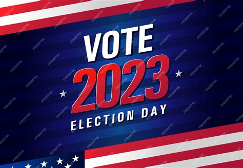 Premium Vector | Vote 2023 election day USA creative banner Political ...