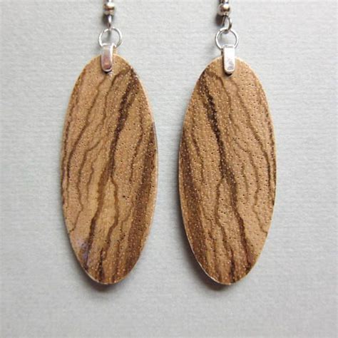 Unique Zebra Exotic Wood Earrings Handcrafted by Wood Jewellery, Diy ...