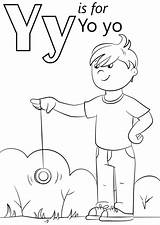 Yo Letter Y sketch template