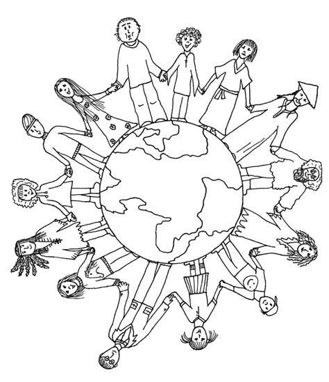 unity in diversity in world Coloring Sheets for school students