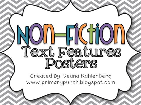 Non-Fiction Text Feature Posters {UPDATED} | Primary Punch