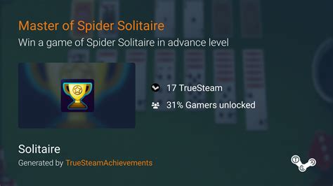 Master of Spider Solitaire achievement in Solitaire