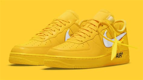 Shoes for Men and Women: Detailed Look at the 'Lemonade' Off-White x Nike Air Force 1s