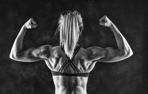 Wallpaper woman, muscle, back, bodybuilder images for desktop, section спорт - download