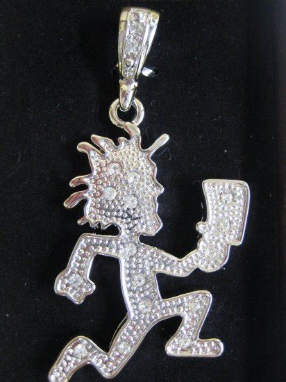 DIAMOND SILVER HATCHETMAN HATCHET JUGGALO PENDANT CHARM MAN NEW WITH CHAIN