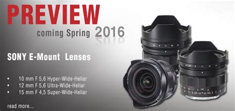 Official! Voigtlander launches three new wide angle native Full Frame E ...